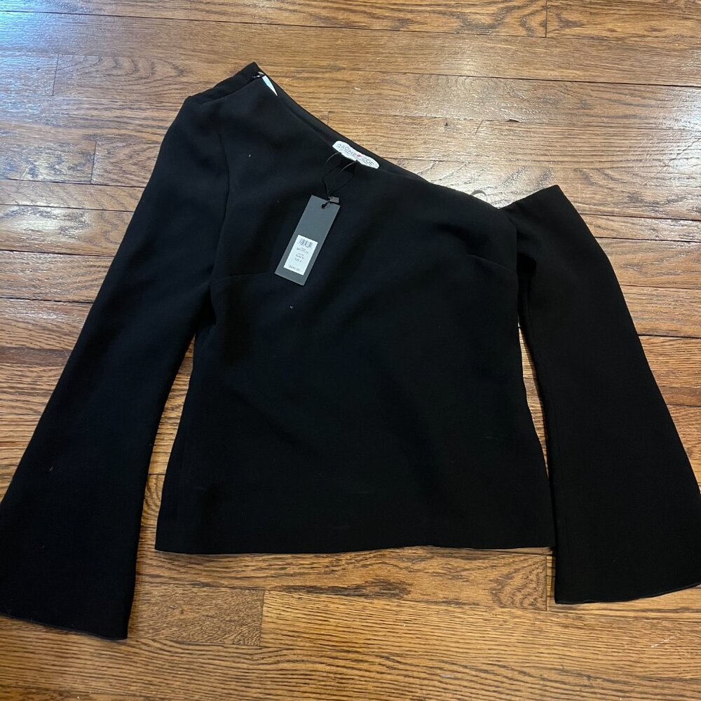 Rachel Zoe One Shoulder Long Sleeve Top